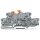 Wago 2002-2958 Doppelstock-Doppeltrennklemme L/L 2,5 mm² grau