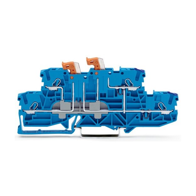 Wago 2002-2959 Doppelstock-Doppeltrennklemme N/N 2,5 mm² blau
