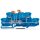 Wago 2002-2959 Doppelstock-Doppeltrennklemme N/N 2,5 mm² blau