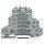 Wago 2002-3201 Dreistockklemme L/L/L 2,5 mm² grau