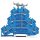 Wago 2002-3239 Dreistockklemme N mit Beschriftungsträger 2,5 mm² blau
