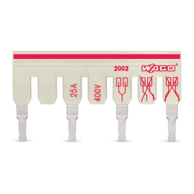 Wago 2002-481/011-000 Vorkonfektionierter Schachtelbrücker 1-3-5-7-9-11 Nennstrom 25 A lichtgrau