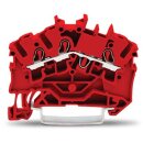 Wago 2002-6303 3-Leiter-Durchgangsklemme 2,5 mm² rot