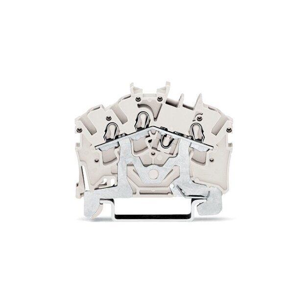 Wago 2002-6308 3-Leiter-Schirmleiterklemme 2,5 mm² weiß