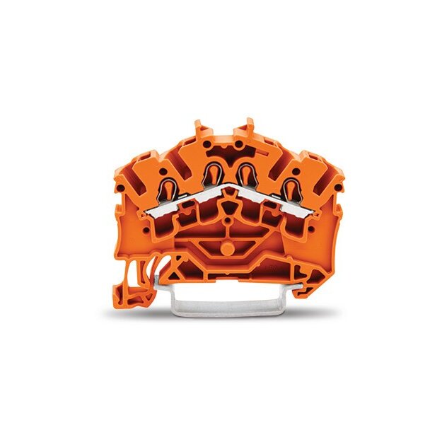 Wago 2002-6402 4-Leiter-Durchgangsklemme 2,5 mm² orange