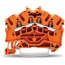 Wago 2002-6402 4-Leiter-Durchgangsklemme 2,5 mm² orange