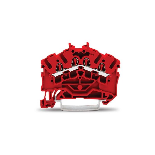 Wago 2002-6403 4-Leiter-Durchgangsklemme 2,5 mm² rot