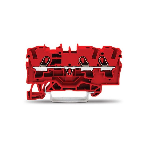 Wago 2004-1303 3-Leiter-Durchgangsklemme 4 mm² rot