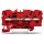 Wago 2004-1303 3-Leiter-Durchgangsklemme 4 mm² rot