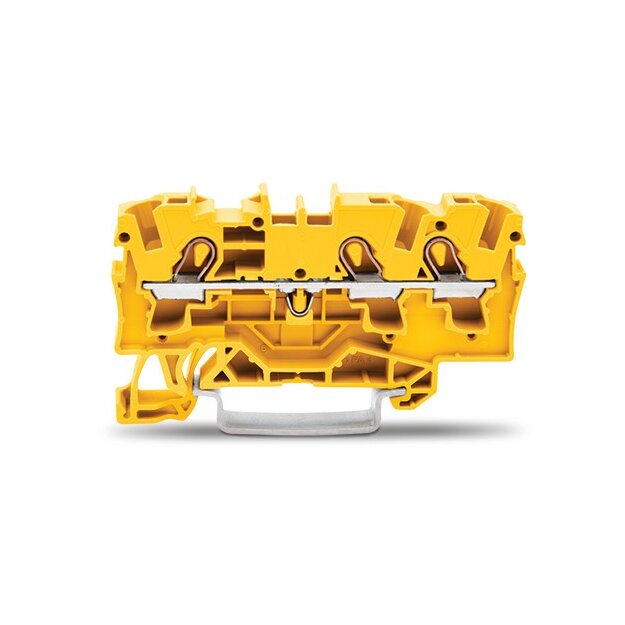 Wago 2004-1306 3-Leiter-Durchgangsklemme 4 mm² gelb