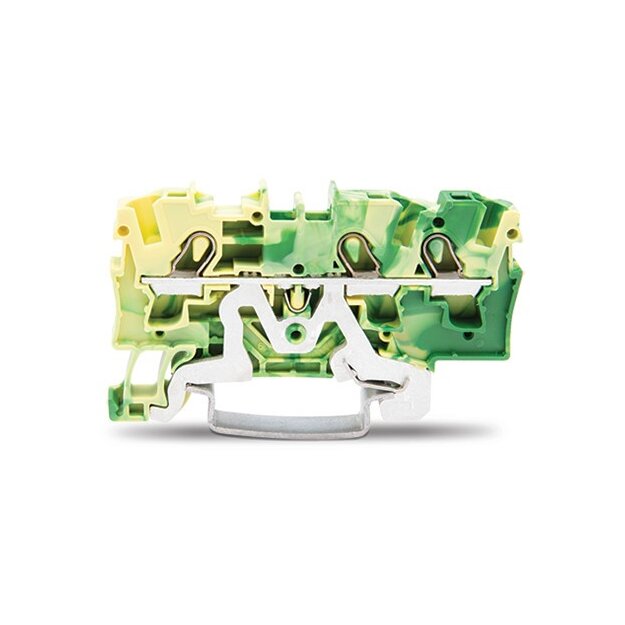 Wago 2004-1307 3-Leiter-Schutzleiterklemme 4 mm² grün-gelb