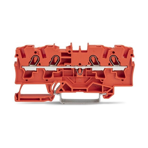 Wago 2004-1403 4-Leiter-Durchgangsklemme 4 mm² rot