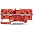 Wago 2004-1403 4-Leiter-Durchgangsklemme 4 mm² rot