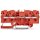 Wago 2004-1403 4-Leiter-Durchgangsklemme 4 mm² rot