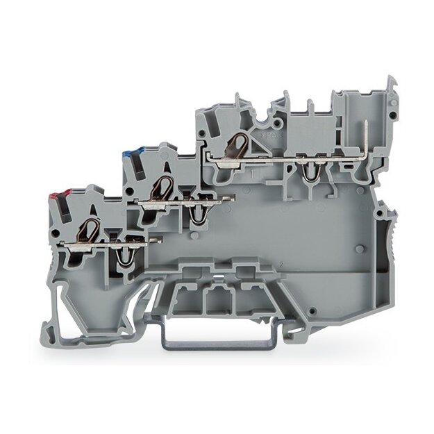 Wago 2020-5311 3-Leiter-Initiatorenklemme für PNP (plus)-schaltende Initiatoren 1 mm² grau