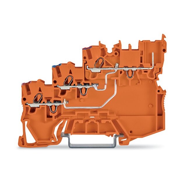 Wago 2020-5372 3-Leiter-Initiatoreneinspeiseklemme für PNP (plus)-schaltende Initiatoren 1 mm² orange