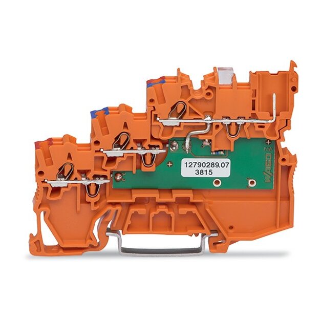 Wago 2020-5372/1102-953 3-Leiter-Initiatoreneinspeiseklemme LED grün 1 mm² orange