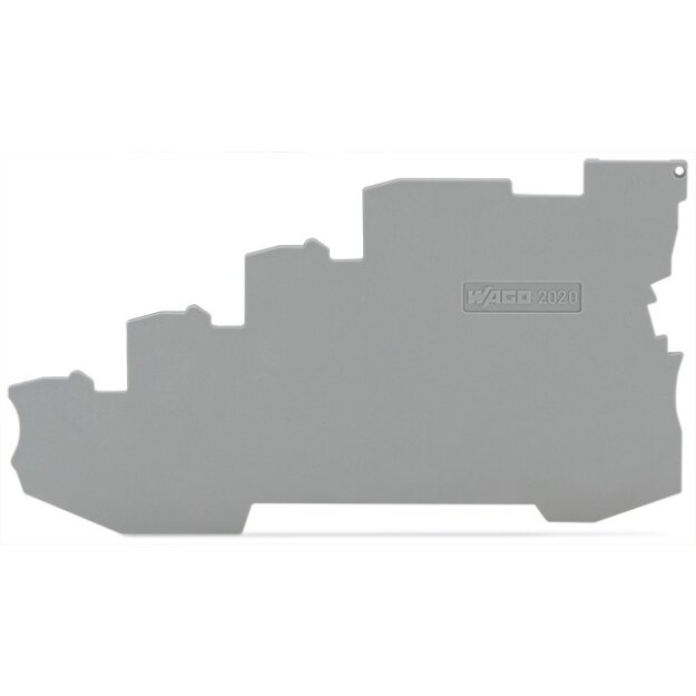 Wago 2020-5491 Abschluss- und Zwischenplatte 1 mm dick grau