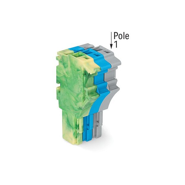 Wago 2022-103/000-039 1-Leiter-Federleiste 2,5 mm² 3-polig grün-gelb/blau/grau