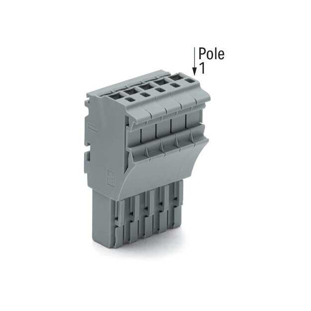 Wago 2022-109 1-Leiter-Federleiste 2,5 mm² 9-polig grau