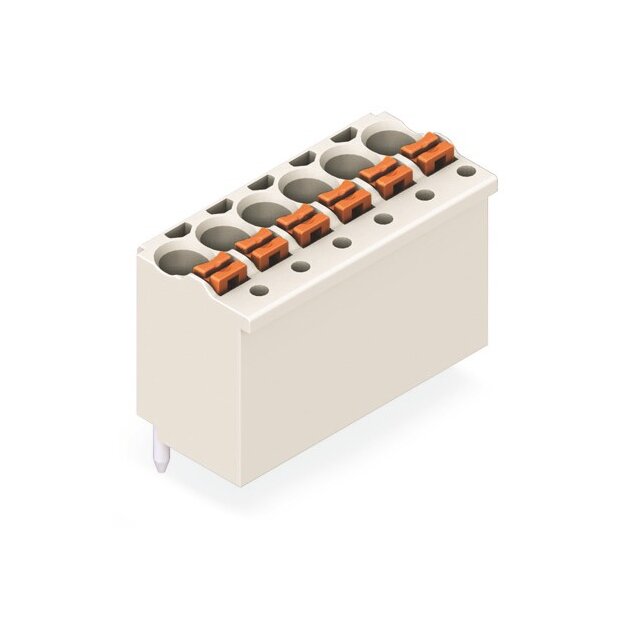 Wago 2091-1180 1-Leiter-THT-Federleiste Lötstift D: 1,0 mm gerade 1,5 mm² Rastermaß 3,5 mm 10-polig lichtgrau