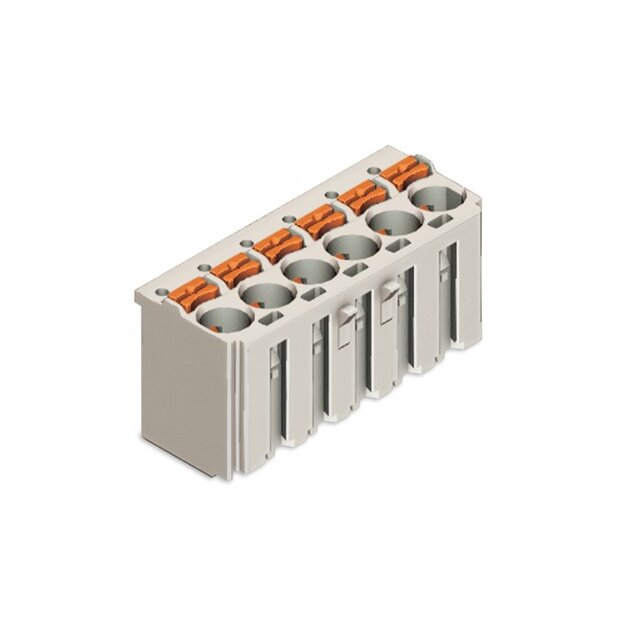 Wago 2092-1126 1-Leiter-Federleiste 2,5 mm² Rastermaß 5 mm 6-polig lichtgrau