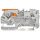Wago 2104-1201 2-Leiter-Durchgangsklemme mit Hebel und Push-in CAGE CLAMP® 4 mm² grau
