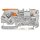 Wago 2104-5201 2-Leiter-Durchgangsklemme mit Hebel und Drücker 4 mm² grau