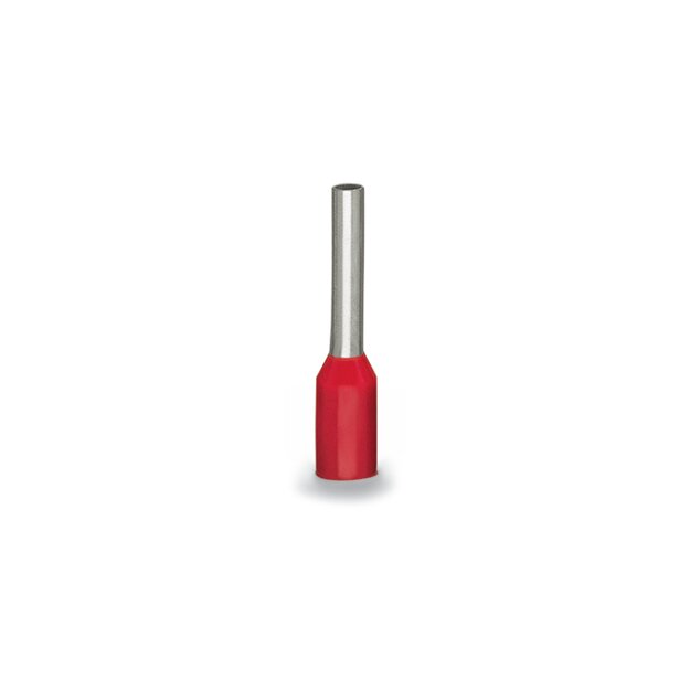 Wago 216-243 Aderendhülse Hülse für 1 mm² / AWG 18 mit Kunststoffkragen rot