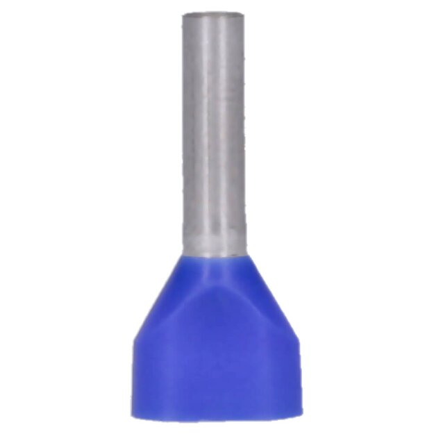 Wago 216-545 Twin-Aderendhülse nur für Serie 811 Hülse für 2x2,5mm²/AWG14 Nennstrom 63A blau