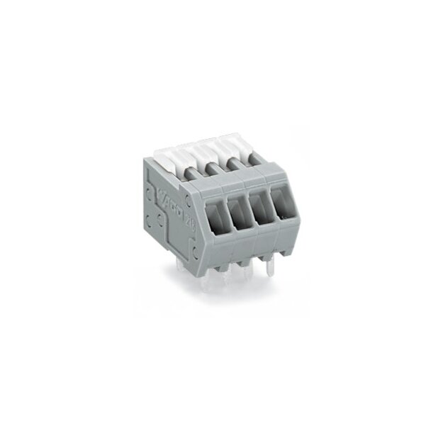 Wago 218-508 Leiterplattenklemme Betätigungsschieber 0,5 mm² Rastermaß 2,54 mm 8-polig grau