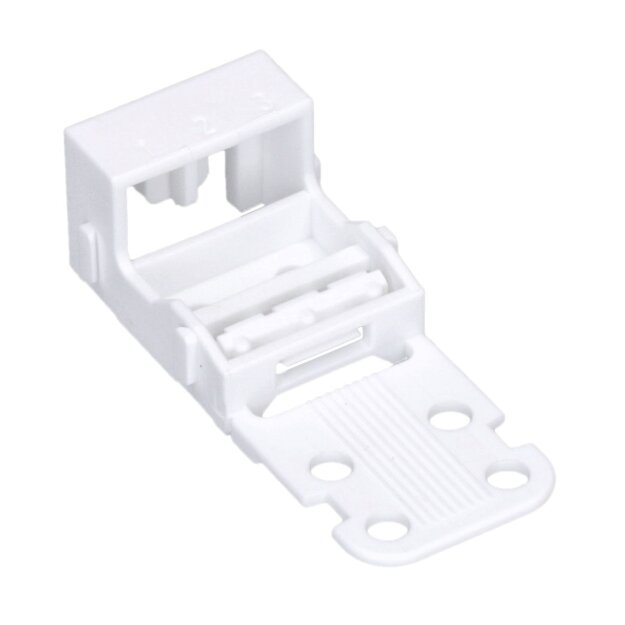 Wago 221-503 Befestigungsadapter für 3-Leiter-Klemmen Serie 221 - 4 mm² weiß