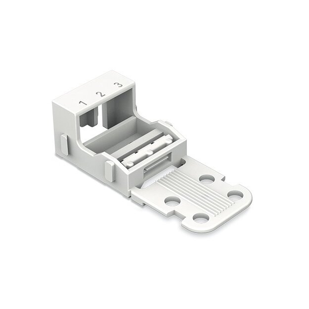 Wago 221-523 Befestigungsadapter für 3-Leiter-Klemmen Serie 221 - 4 mm² weiß