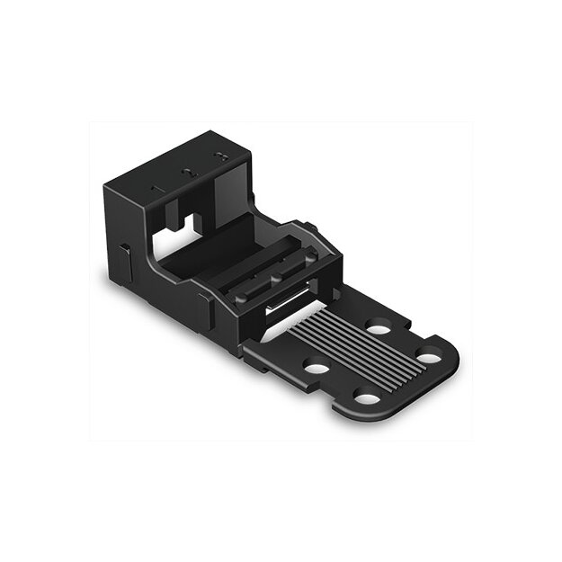 Wago 221-523/000-004 Befestigungsadapter für 3-Leiter-Klemmen Serie 221 - 4 mm² schwarz