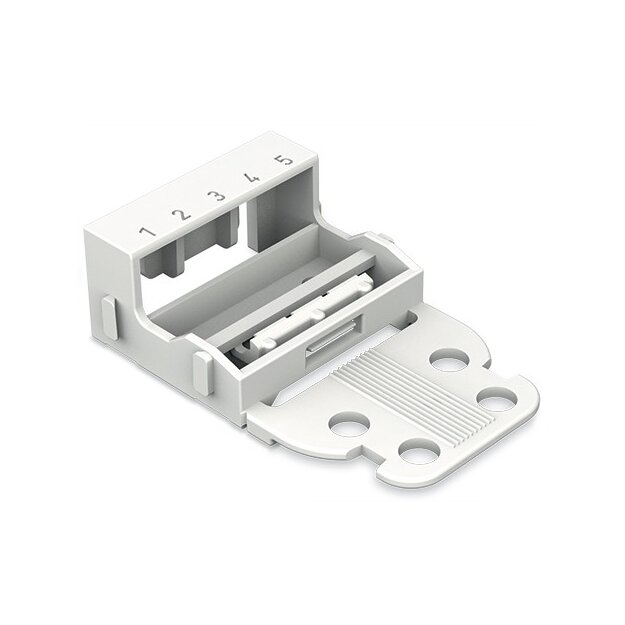 Wago 221-525 Befestigungsadapter für 5-Leiter-Klemmen Serie 221 - 4 mm² weiß