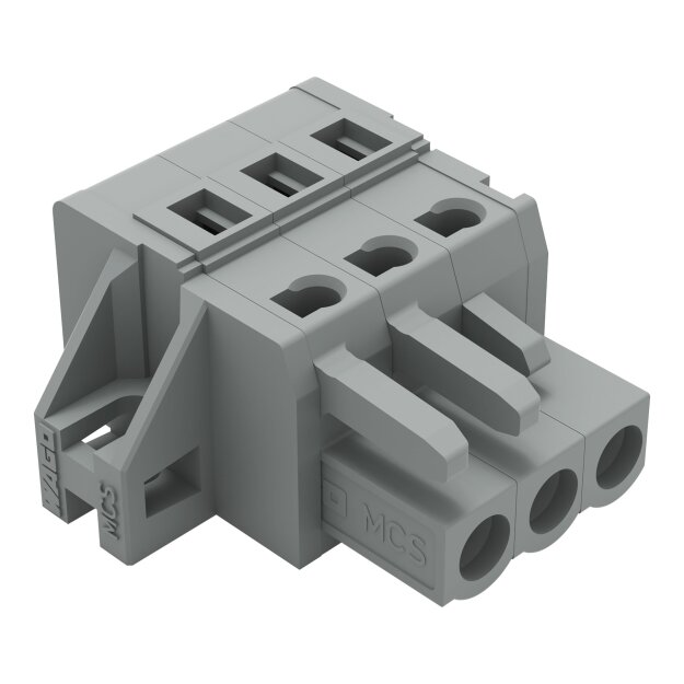 Wago 231-103/031-000 1-Leiter-Federleiste Befestigungflansch 2,5 mm² Rastermaß 5 mm 3-polig grau