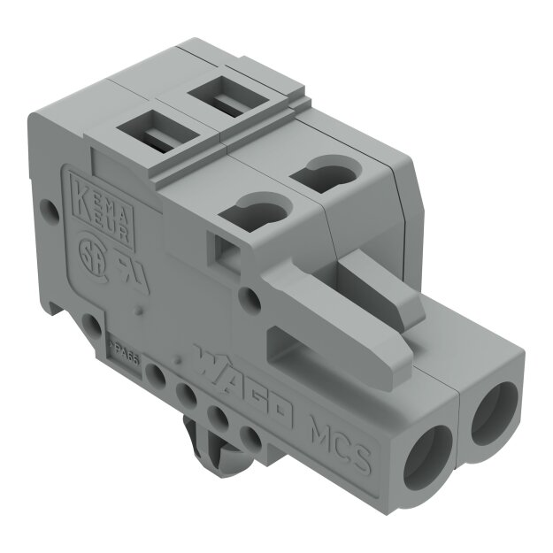 Wago 231-105/008-000 1-Leiter-Federleiste Rastfüße 2,5 mm² Rastermaß 5 mm 5-polig grau