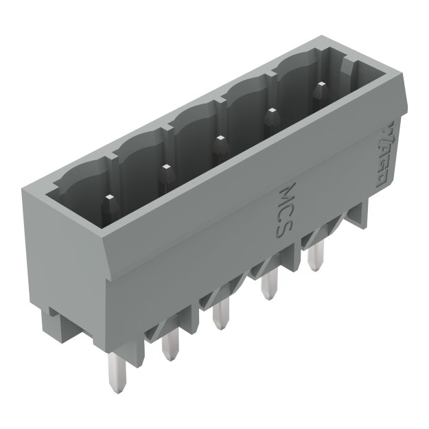 Wago 231-135/001-000 THT-Stiftleiste gerade Rastermaß 5 mm 5-polig grau