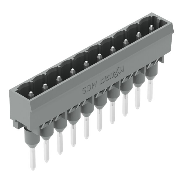 Wago 231-172/003-000 Stiftleiste für Reihenklemmen Stifte 1,2 x 1,2 mm gerade Rastermaß 5 mm 12-polig grau