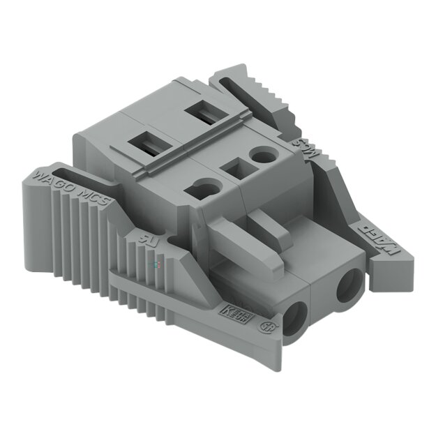 Wago 231-206/037-000 1-Leiter-Federleiste Verriegelungsklinke 2,5 mm² Rastermaß 7,5 mm 6-polig grau