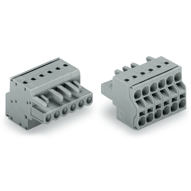 Wago 231-2104/026-000 2-Leiter-Federleiste 2,5 mm² Rastermaß 5 mm 4-polig grau