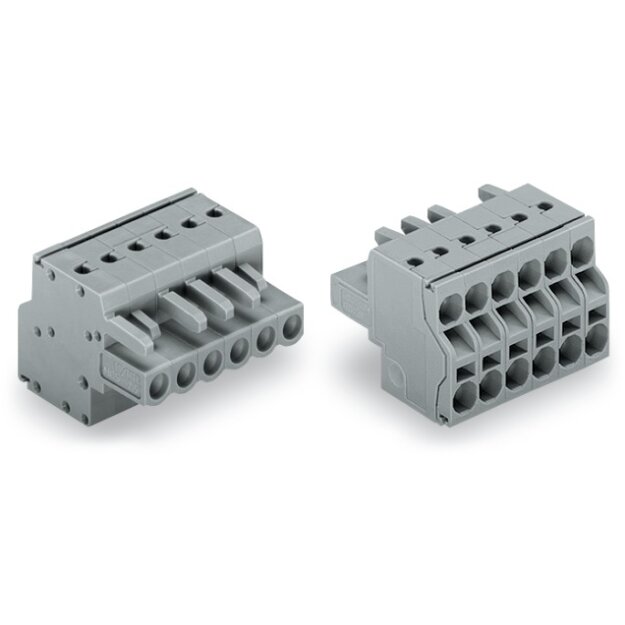 Wago 231-2110/026-000 2-Leiter-Federleiste 2,5 mm² Rastermaß 5 mm 10-polig grau