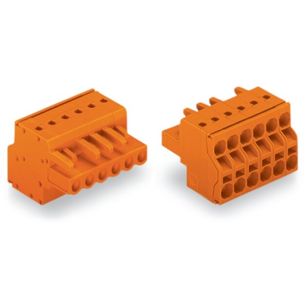Wago 231-2308/026-000 2-Leiter-Federleiste 2,5 mm² Rastermaß 5,08 mm 8-polig orange