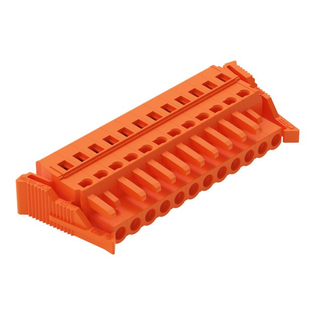 Wago 231-306/037-000 1-Leiter-Federleiste Verriegelungsklinke 2,5 mm² Rastermaß 5,08 mm 6-polig orange