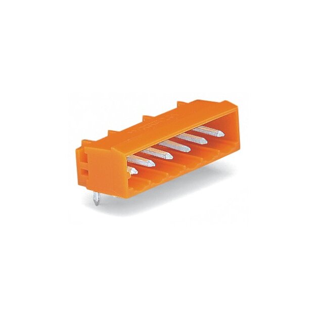 Wago 231-536/001-000 THT-Stiftleiste abgewinkelt Rastermaß 5,08 mm 6-polig orange