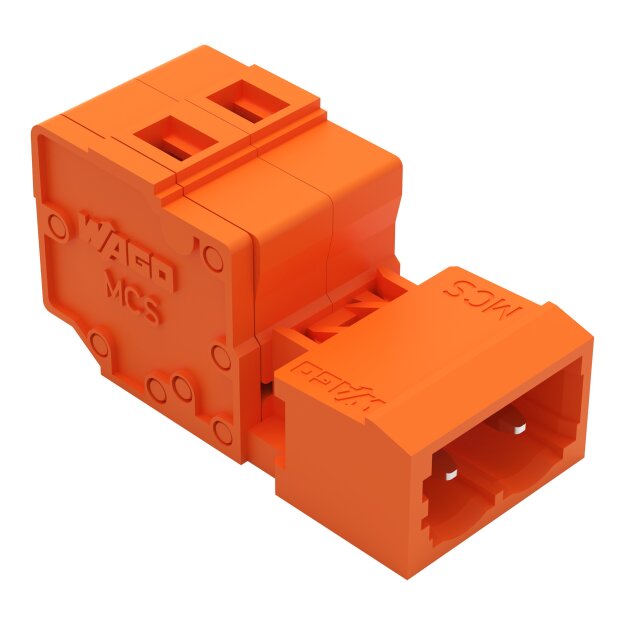 Wago 231-632 1-Leiter-Stiftleiste 2,5 mm² Rastermaß 5,08 mm 2-polig orange