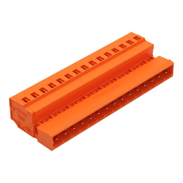 Wago 231-645 1-Leiter-Stiftleiste 2,5 mm² Rastermaß 5,08 mm 15-polig orange
