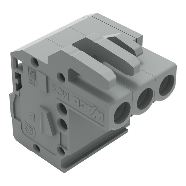 Wago 232-103/026-000 1-Leiter-Federleiste abgewinkelt 2,5 mm² Rastermaß 5 mm 3-polig grau