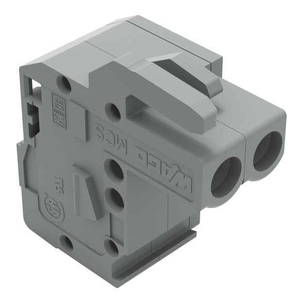 Wago 232-108/026-000 1-Leiter-Federleiste abgewinkelt 2,5 mm² Rastermaß 5 mm 8-polig grau