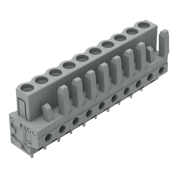 Wago 232-140 THT-Federleiste gerade Rastermaß 5 mm 10-polig grau